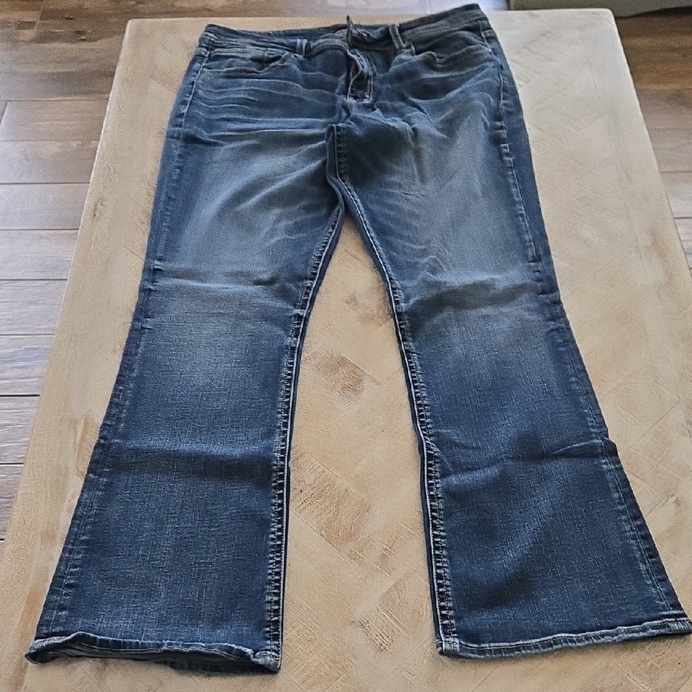 Black Blue Flare Wide Leg Jeans